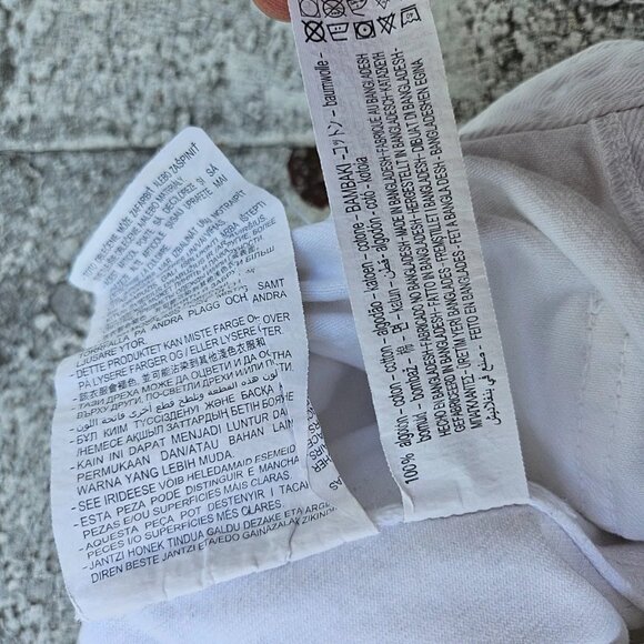 Zara Women Shorts With Fabric Belt White Cotton Short Shorts Size 8US 40EU - Picture 9 of 9